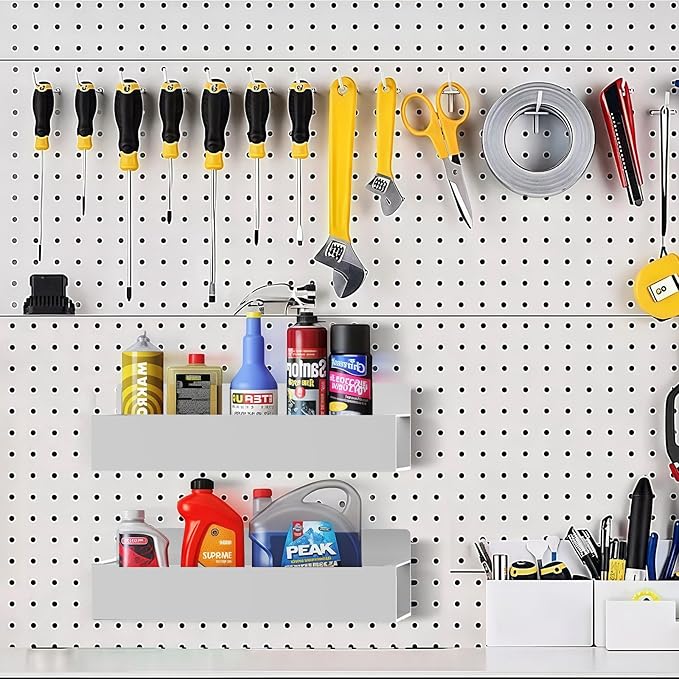 Magnetic Spice Rack Organizer for Fridge Seasoning Organizer for Kitchen storage with Screw Magnetic Shelf for Refrigerator and Oven(6pack-Grey)