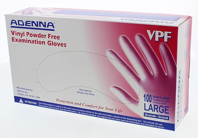 Adenna Vinyl Powder Free Examination Gloves (VPF236)