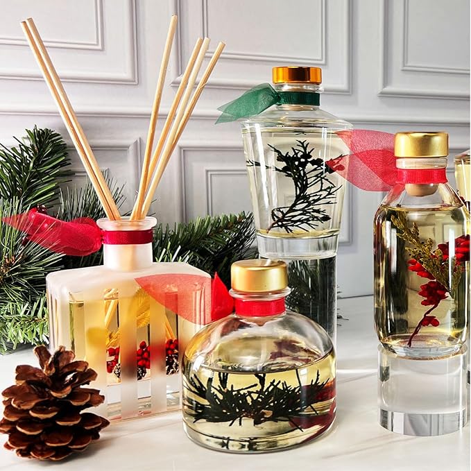 LOVSPA Reed Diffuser Set, Red Currant Scented Oil Diffuser with Sticks, Home Fragrance Accessories for Bathroom Shelf Decor, Aroma Diffusers for Home or Office Desk, USA Made