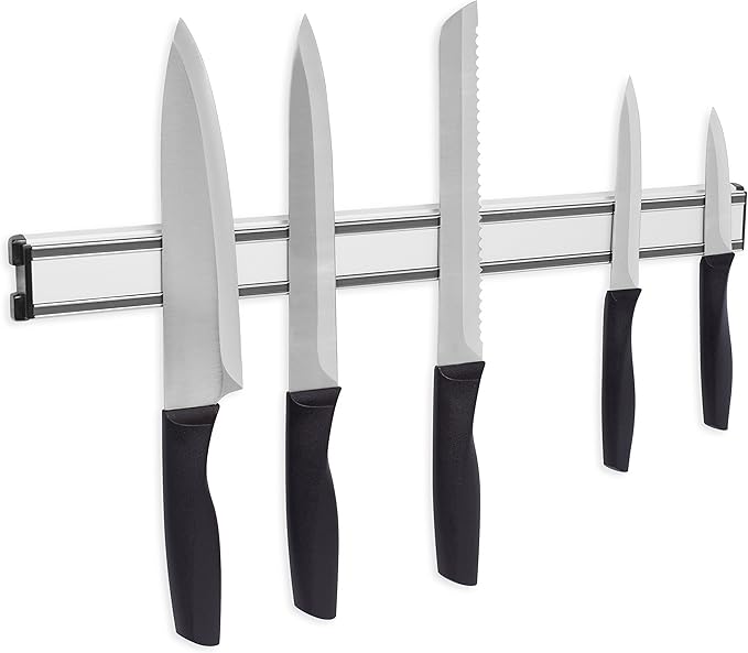 Internet’s Best Magnetic Knife Rack - 18 Inch - Knife Storage Bar Strip - Aluminum - Metal Knives, Utensils and Kitchen Sets Holder