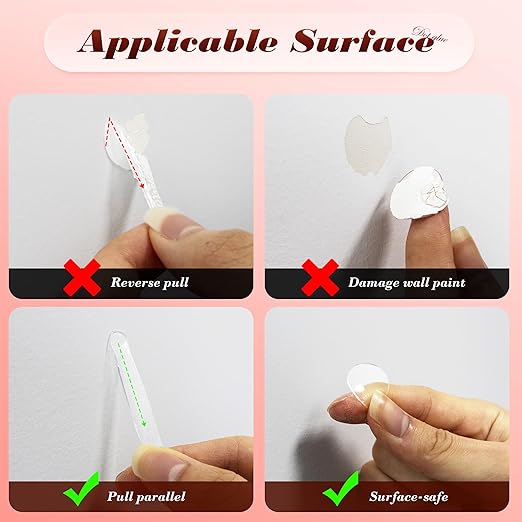 0.8in Clear Poster Putty with Pull Tabs, Removable No Damage Double Sided Adhesive Dots, Waterproof Heat Resistant Mounting Putty Sticky Tack (140)