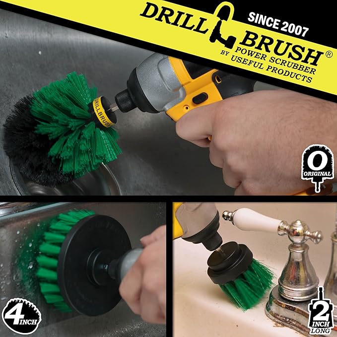 Drill Brush – Drill Brush Attachment – Drill Brush Power Scrubber – Drill Brush Set - Nylon Drill Brush - Drill Brush Scrubber - Drill Brush Cleaner - Grout Drill Brush - Drill Brush Kit