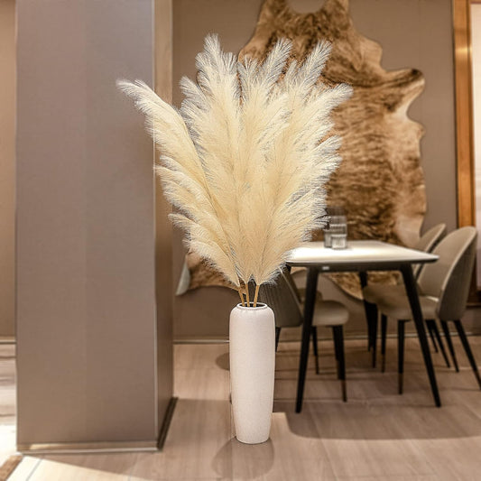 3Pcs 71" Large Pampas Grass Decor, Tall Faux Fluffy Artificial Dried Pompous Grass for Floor Vase Filer, Office, Boho Wedding
