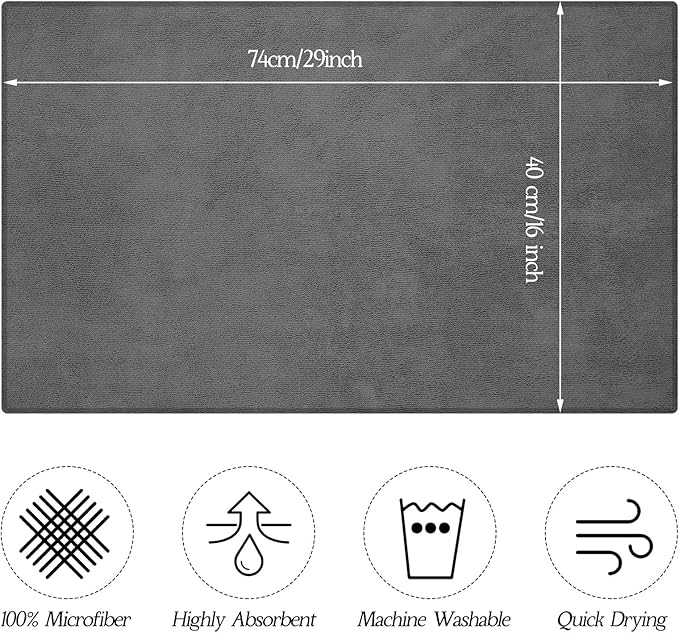 26 Pcs Salon Bleach Proof Towels Highly Absorbent Hair Towels Hand Facial Cloths Bleach Resistant for Salon Barber Spa Beauty Bath Hair Stylist(Gray,16 x 29 Inch,Classic)