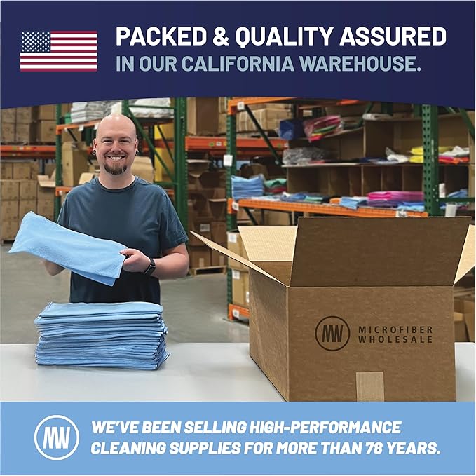 MW PRO Microfiber Cleaning Cloths Red (12 Pack, 12x12) - Commercial Janitorial Towels & Lint Free Rags - Heavy Duty for Auto Detailing, Glass Windows, Housekeeping & Screens - Washable 300+ Times