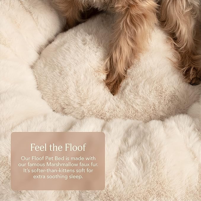 UnHide Floof Pet Bed - Small (23" x 8") - Extra Soft Dog Bed - Removable Faux Fur Cover - Machine Washable - Helps Ease Pet Anxiety & Provides The Perfect Sleep - Pink