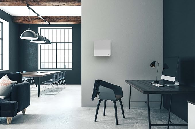Wall Air/KL-W01U Wall Mounted Photocatalytic Air Purifier, Made in Japan, Washable Reusable Filter, Quiet, Remove Odor, Allergen, Mold, Smoke, VOC, Pollen & Pet Allergy, up to 560sqft