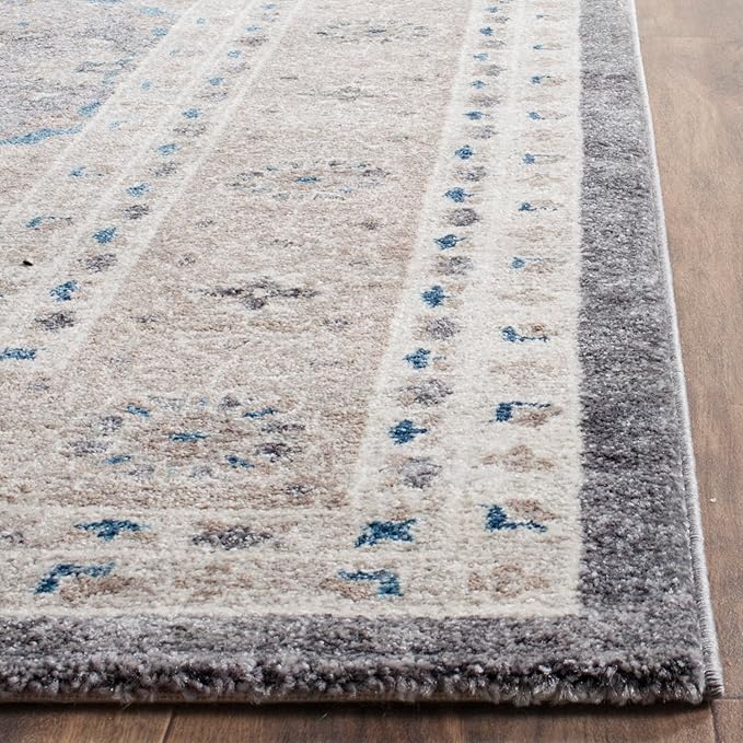 SAFAVIEH Sofia Collection Area Rug - 10' x 14', Light Grey & Beige, Vintage Oriental Distressed Design, Non-Shedding & Easy Care, Ideal for High Traffic Areas in Living Room, Bedroom (SOF366B)