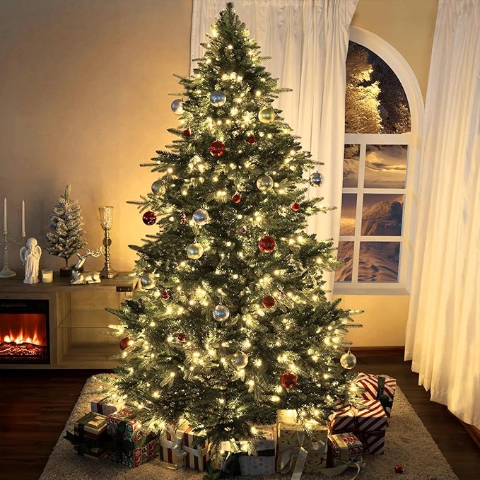 LAMPHOME Warm White Christmas Lights Outdoor,150 LED Fairy Lights Connectable Waterproof String Light UL Certified Xmas Mini Light Green Wire for Indoor Christmas Tree Holiday Party Outside Decor