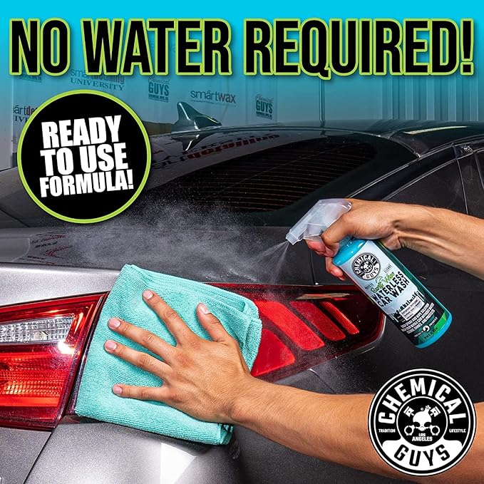 Chemical Guys ACC503 Mr. Sprayer Pressure Atomizer & Pump Sprayer (50 oz Bottle) + CWS209 Swift Wipe Sprayable Waterless Car Wash, 128 fl oz + MIC_506_12 Microfiber Towels, Gold (16"x16") 12 Pack