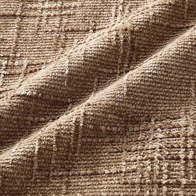 Decorative Couch Throw Pillow Covers 26x26 Set of 2 Camel Soft Chenille Pillow Covers Neutral Textured Boho Cushion Covers for Modern Farmhouse Sofa Bedroom Living Room Decor SY008-D26