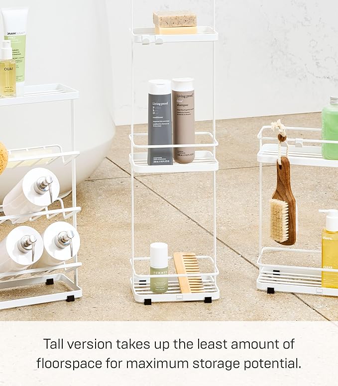 YAMAZAKI Home Tower Bath Rack - Bathroom Shower Storage Holder, Caddy Shelf Organizer - Large, 26" - Steel -