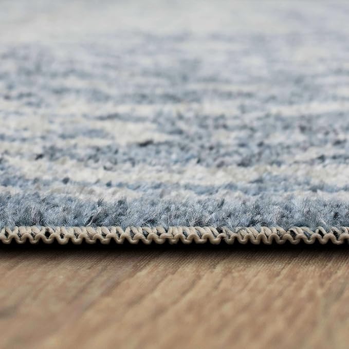 Mohawk Home Cassandra Abstract Ornamental Denim Blue 2' 11" x 5' Area Rug Perfect for Living Room, Dining Room, Office