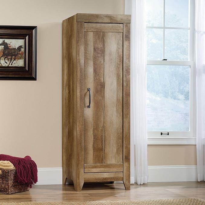 Sauder Adept Storage Narrow Storage Cabinet/ Pantry Cabinet, Craftsman Oak finish