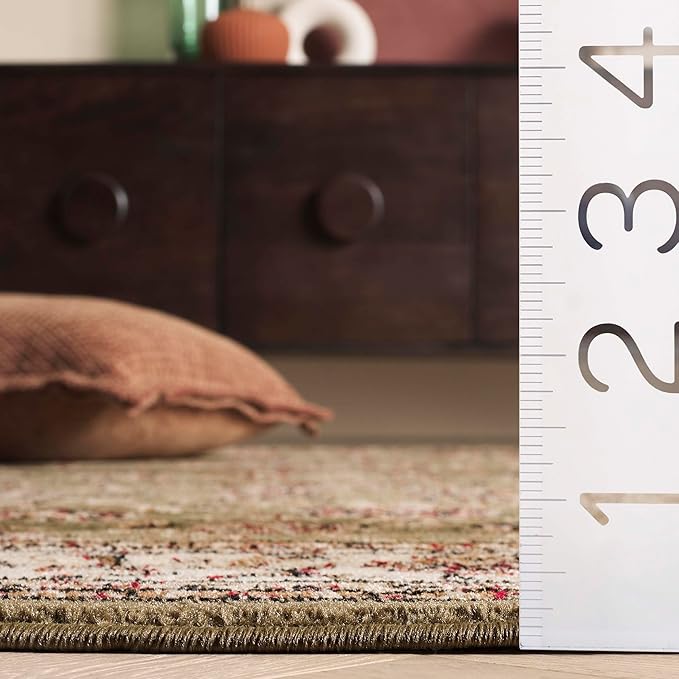 SAFAVIEH Lyndhurst Collection Runner Rug - 2'3" x 8', Sage & Ivory, Traditional Oriental Design, Non-Shedding & Easy Care, Ideal for High Traffic Areas in Living Room, Bedroom (LNH219B)