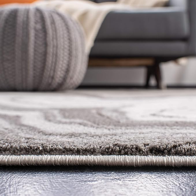 SAFAVIEH Craft Collection Accent Rug - 4' x 6', Grey & Silver, Modern Abstract Design, Non-Shedding & Easy Care, Ideal for High Traffic Areas in Entryway, Living Room, Bedroom (CFT819G)
