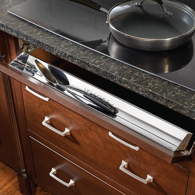 Rev-A-Shelf Tip-Out 25" Kitchen Drawer Accessory Tray Organizer w/Soft-Close Hinges for Kitchens, Laundry Rooms, or Vanity Cabinets, 6581-25SC-52