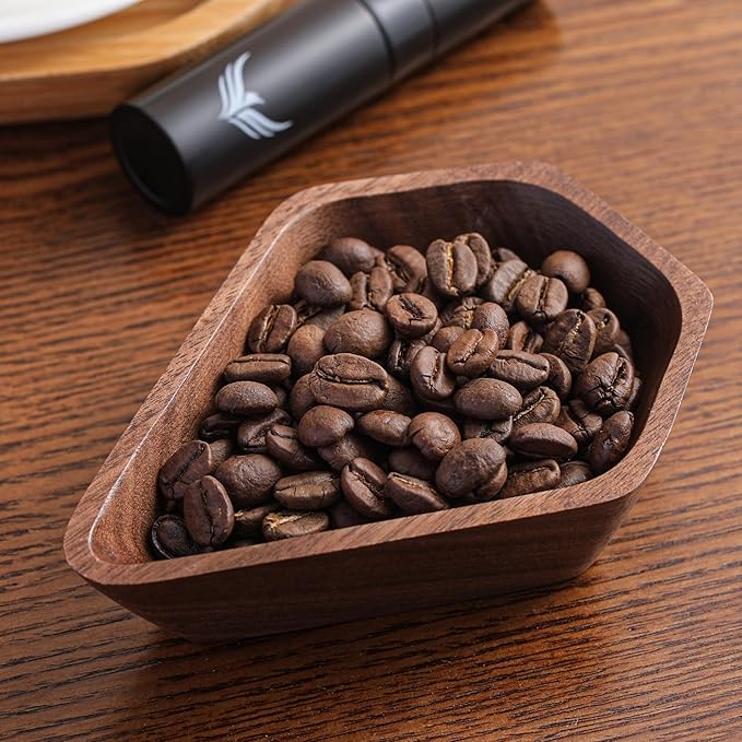 Coffee Storage and Dosing Cup Set - Single Dose Glass Tubes with Wooden Stand, Walnut Dosing Tray, and RDT Spray Bottle - Premium Coffee Preparation Set
