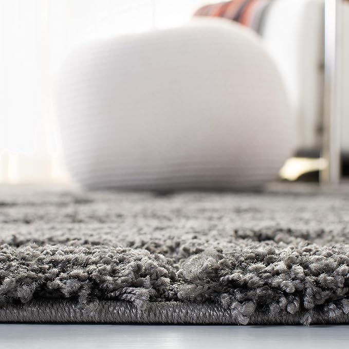 SAFAVIEH Florida Shag Collection Runner Rug - 2'3" x 13', Grey, Scroll Design, Non-Shedding & Easy to Clean, High-Low Plush Pile, Ideal for Bedroom, Foyer, Hallway (SG455-8013)