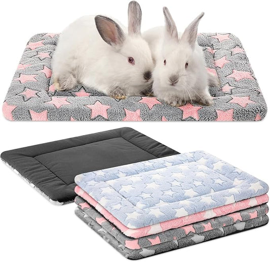 VitalCozy 4 Pcs Winter Dog Crate Pads, Ultra Soft Warm Washable Dog Cat Bed Mat for Pet Crate Comfortable Replaceable Reversible Kennel Pad for Small, Medium, Large Dogs(18 x 14 x 1.6 Inch,Colorful)