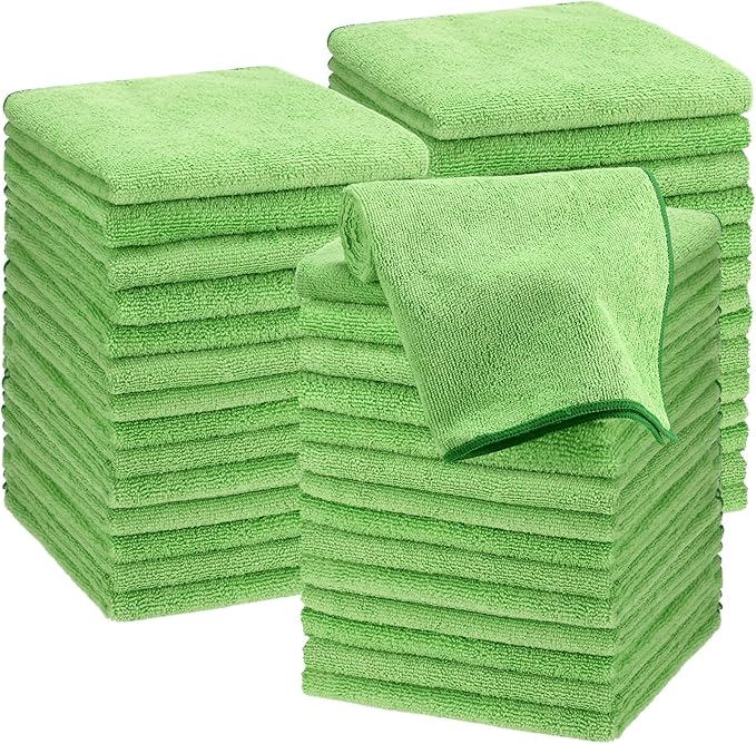 40 Pack Bleach Proof Towels Microfiber Absorbent Resistant Hair Hand Towels Bulk Quick Dry for Barber Gym Bath Spa Shaving (Sage Green,16 x 29 Inch)