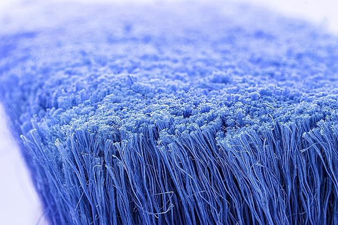 Guttermaster GM-215-8 Blue 8 Inch Oblong Medium Soft Flow Through Brush with Flagged Ends for RV's and Larger Vehicles