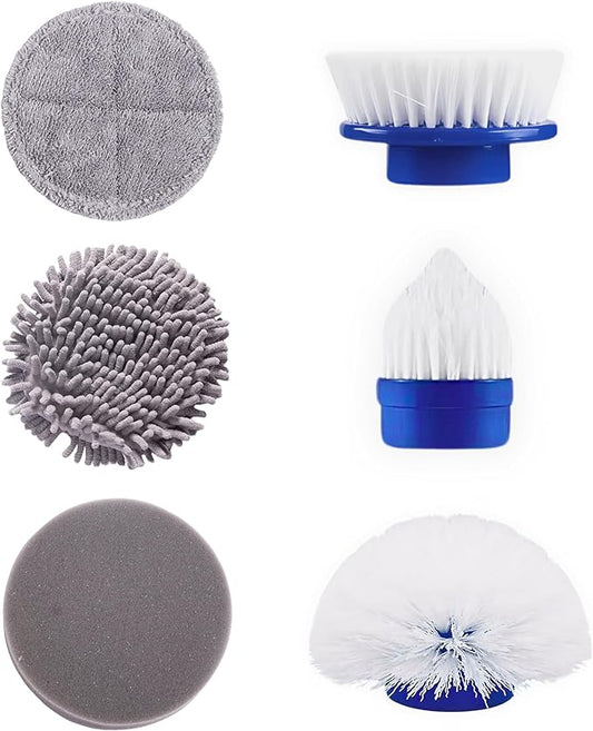 Diamond Shine Power Scrubber - 6 Pack Replacement Head Set - Spin Brush Cleaning Heads Upgrade