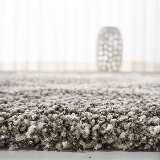 SAFAVIEH Hudson Shag Collection Accent Rug - 2' x 3', Grey & Ivory, Modern Trellis Design, Non-Shedding & Easy Care, 2-inch Thick Ideal for High Traffic Areas in Foyer, Living Room, Bedroom (SGH281B)
