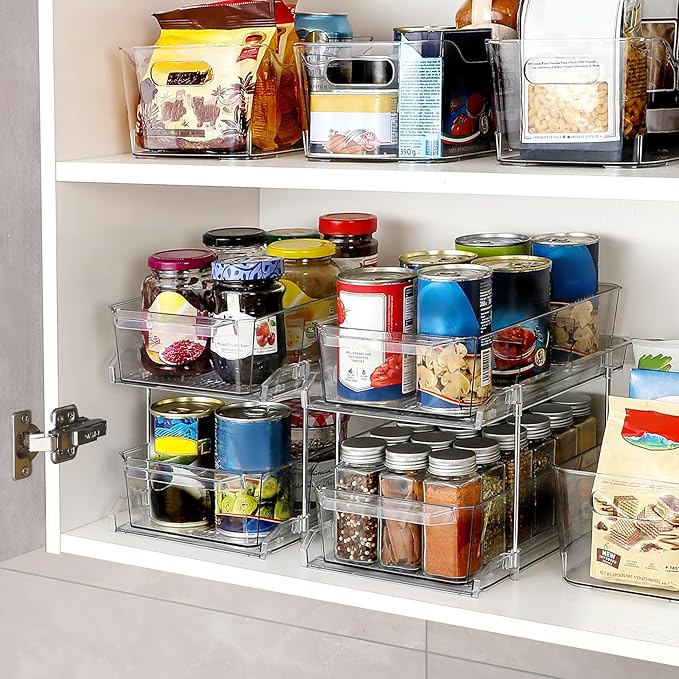 2-Tier Pull-Out Cabinet Organizer - Double Your Storage Space Instantly