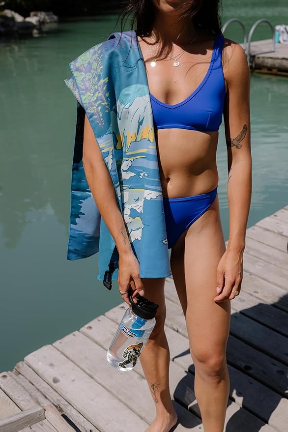 Personal Ultralight Microfiber Camping and Travel Towel, Daydream Print, Body