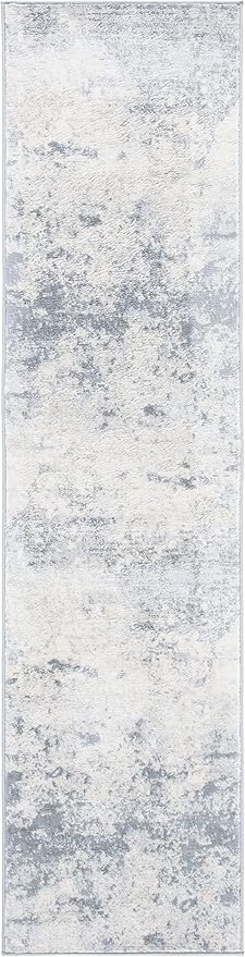 SAFAVIEH Brentwood Collection Runner Rug - 2' x 20', Grey & Ivory, Modern Abstract Design, Non-Shedding & Easy Care, Ideal for High Traffic Areas in Living Room, Bedroom (BNT822H)