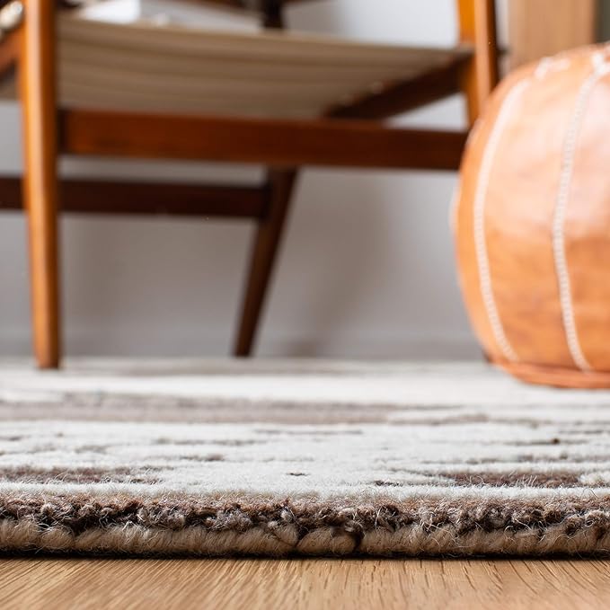 SAFAVIEH Amsterdam Collection 3' Round Terracotta / Multi AMS108D Moroccan Boho Non-Shedding Dining Room Entryway Foyer Living Room Bedroom Area Rug