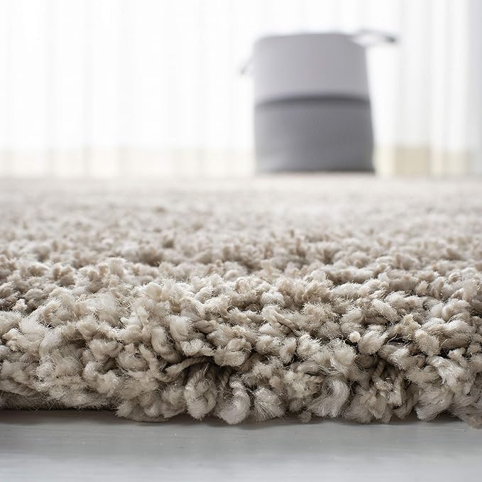 SAFAVIEH Hudson Shag Collection Runner Rug - 2'3" x 16', Beige & Ivory, Modern Trellis Design, Non-Shedding & Easy Care, 2-inch Thick Ideal for High Traffic Areas in Living Room, Bedroom (SGH281S)