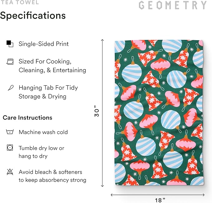 Christmas Kitchen Towels - Quick Dry Microfiber Cloth Dish Towels for Kitchen Drying - Premium Quick Dry Towel - Ornamenta