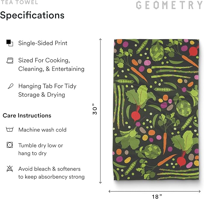 Kitchen Tea Towels - Quick Dry Microfiber Dish Towels for Kitchen Spring Sprout, 18" x 30" 1 Pack