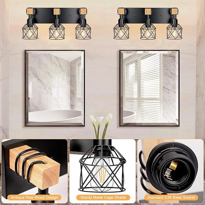 Bathroom Light Fixtures Vanity Lights for Bathroom Small Lamp Shades Vanity Lighting Fixtures Black Light Fixture Over Mirror