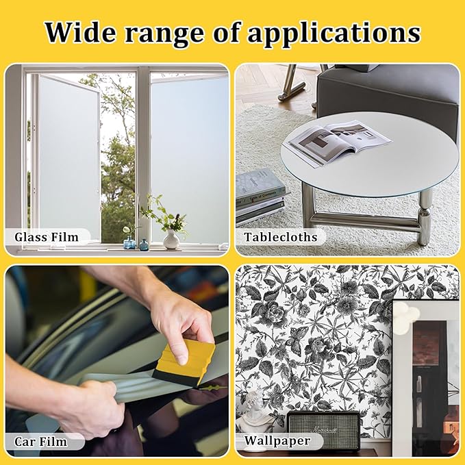 Window Tint Kit, Window Privacy Film Application Tint Tools, 3 Pcs Easy to Apply Window Film & Car Glass Window Tinting Tool, Vinyl Wrap Set Includes Squeegee, Utility Knife, Spray Bottle