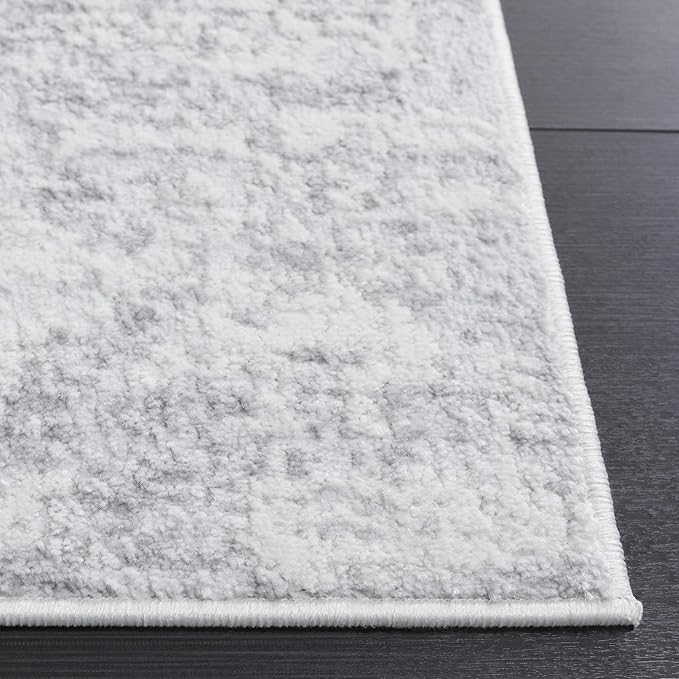 SAFAVIEH Amelia Collection Area Rug - 6' x 9', Ivory & Light Grey, Modern Abstract Design, Non-Shedding & Easy Care, Ideal for High Traffic Areas in Living Room, Bedroom, Dining (ALA700F-6)