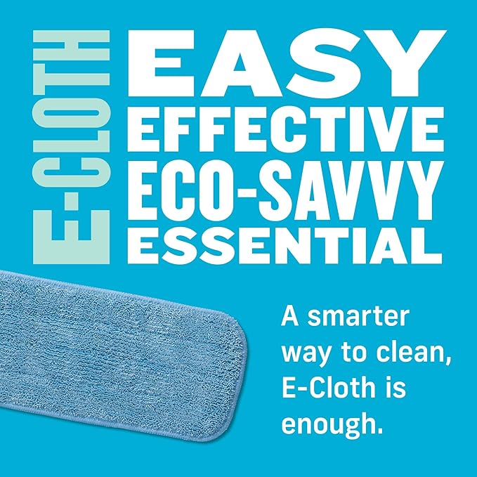 E-Cloth Deep Clean Mop Head, Microfiber Mop Head Replacement for Floor Cleaning, Great for Hardwood, Laminate, Tile and Stone Flooring, Washable and Reusable, 100 Wash Guarantee, 2 Pack