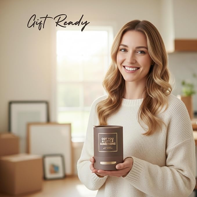 House Warming Gift for New Home | Lavender Vanilla Scented Candle, 100% Soy Wax, Long Burn Time | Cute Housewarming Gift Idea for Women, Men, Friends, Neighbors for New Apartment, First Time Homeowner