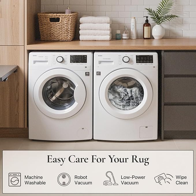 GENIMO Washable Rugs 2x5 Runner Rugs for Hallway Kitchen, Modern Lightweight Rug Ultra Soft Indoor Runner Rugs for Entryway, Low Pile Carpet with Non Slip Backing, Black White