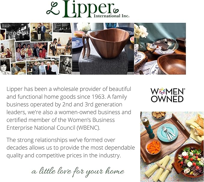 Lipper International Acacia Wood 14" Kitchen Turntable (Pack of 4)