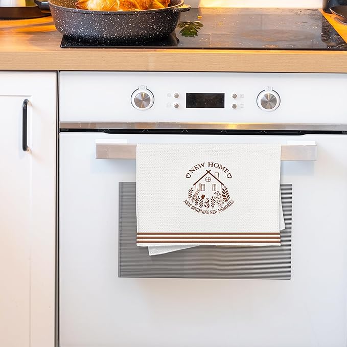 New Home Gifts Kitchen Towels, House Warming Gifts New Home Decorative Hand Towels for Bathroom Kitchen, Housewarming Gift Dish Tea Towels Drying Cloth, 16x24 Inch
