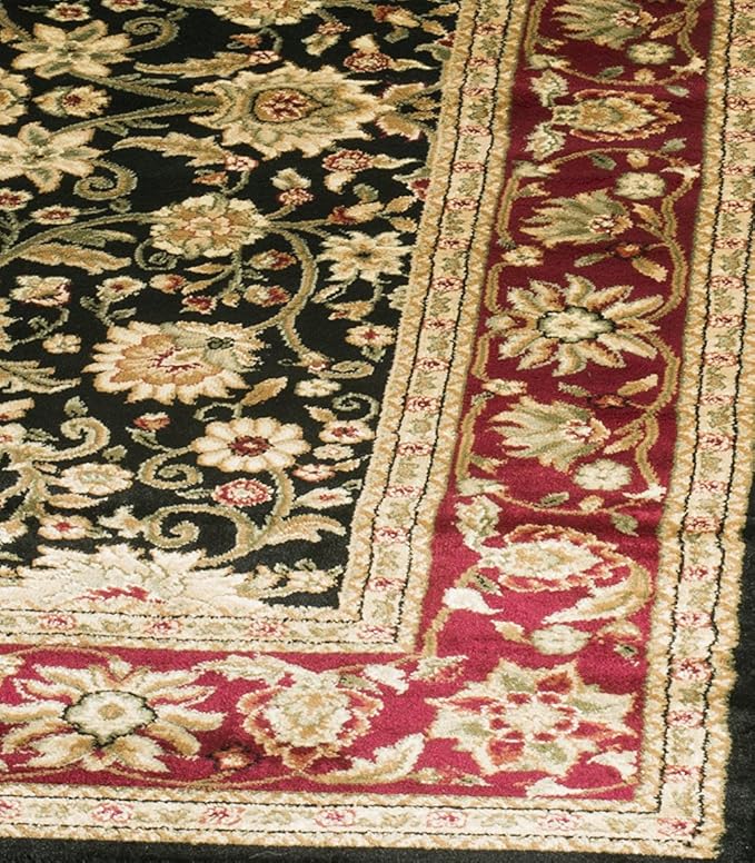SAFAVIEH Lyndhurst Collection Accent Rug - 3'3" x 5'3", Black & Red, Traditional Oriental Design, Non-Shedding & Easy Care, Ideal for High Traffic Areas in Entryway, Living Room, Bedroom (LNH212G)