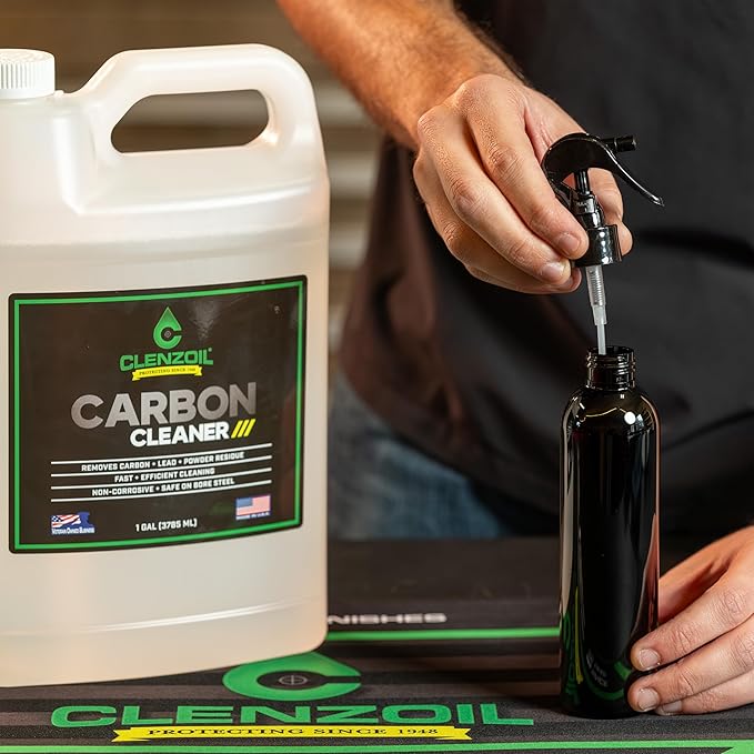 Carbon Cleaner Gallon Refill Kit — Bulk Water-Based Firearm Cleaning Solution with Refillable Bottles, Trigger Sprayer & Funnel