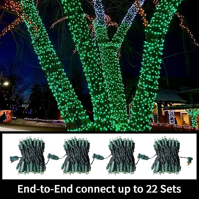 LAMPHOME 60 LED Green St. Patrick's Day String Lights - Green LED Christmas Lights, Mini led Lights for Indoor Outdoor Home Holiday Party Wedding St Patricks Day Decoration