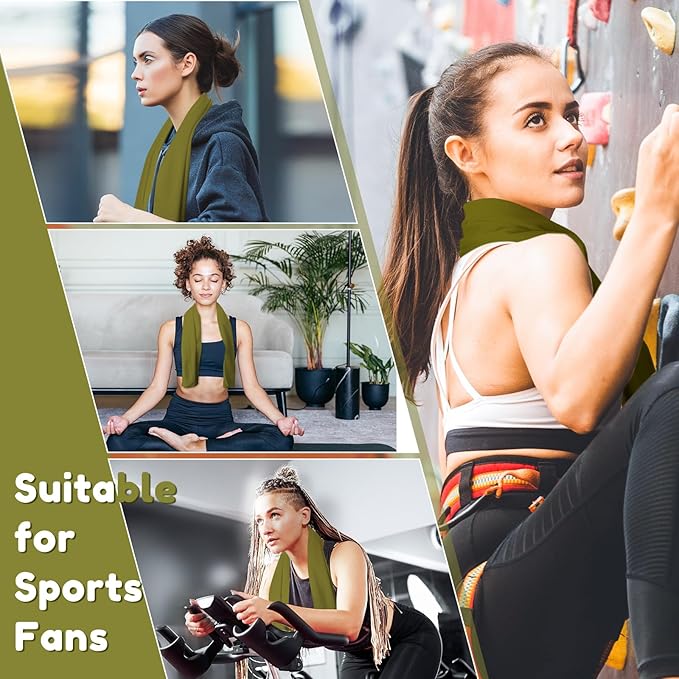 Cooling Towel Bulk - Neck & Face Cool Chilly Towels Microfiber Breathable Sport Sweat Rag for Gym, Yoga, Travel, Camping, Running, Outdoor