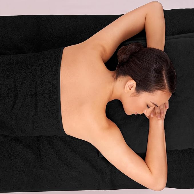 Bath Sheets – Extra Large Bathroom Sheet Set – Pack of 2 Jumbo Towels Black (71x35in) – 100% Cotton Soft Quick Dry Large Bath Towels for Adults Hotel Spa Bathroom Use