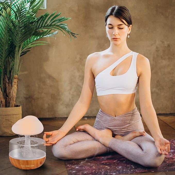 Aromatherapy Diffuser for Home and Office, Weljoy Rain Cloud Humidifier, Essential Oil Diffuser,Multiple Room Use, Mushroom Design
