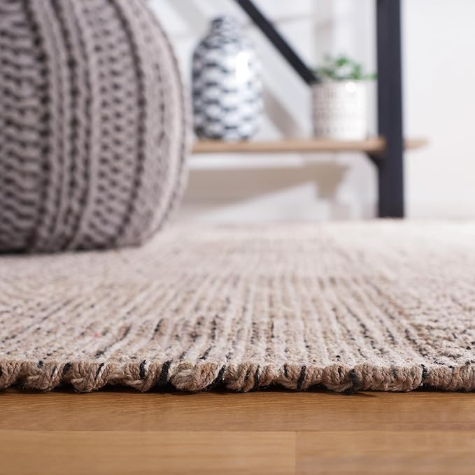 SAFAVIEH Montauk Collection Runner Rug - 2'3" x 20', Ivory & Steel Grey, Handmade Flat Weave Boho Farmhouse Cotton Tassel Fringe, Ideal for High Traffic Areas in Living Room, Bedroom (MTK330M)